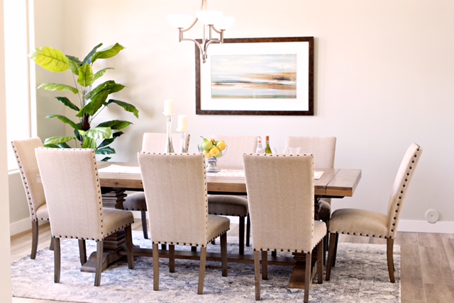 dining room staging by Campos Interiors